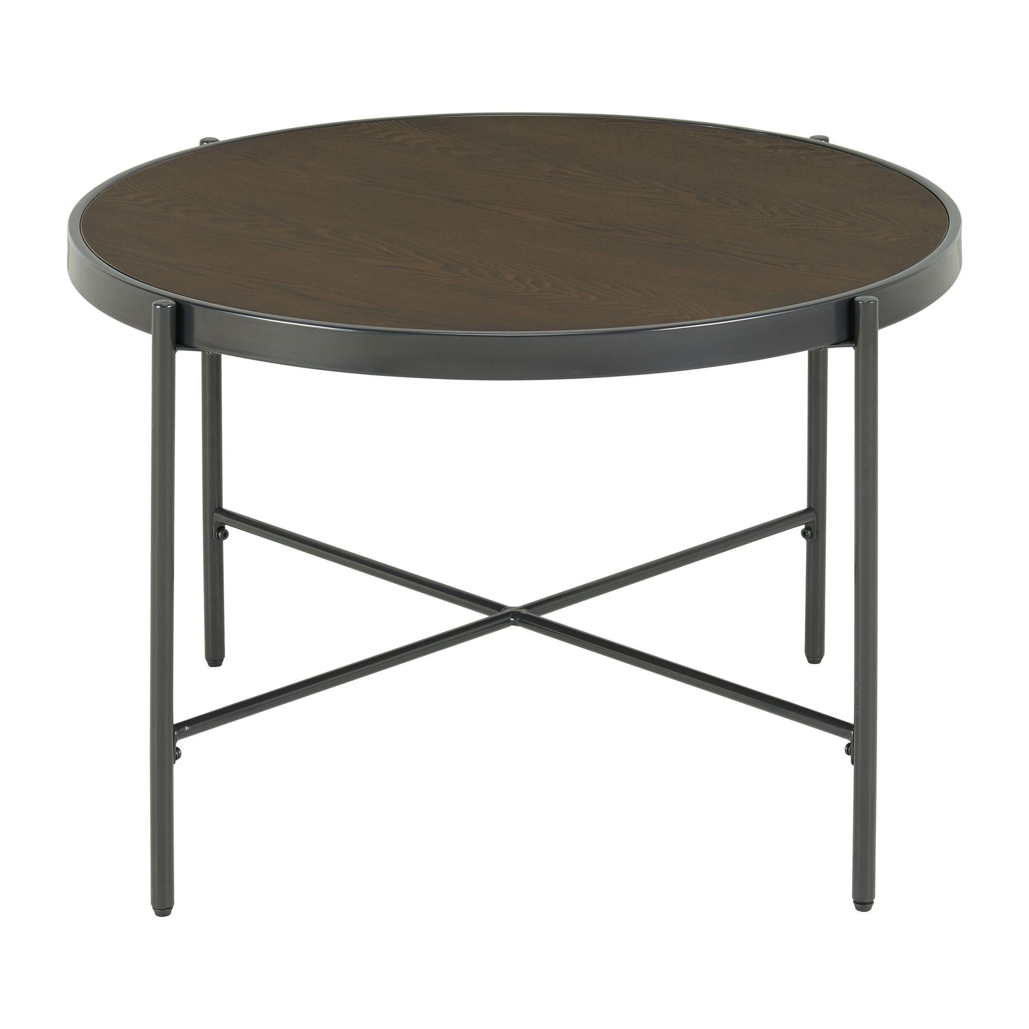 Vienna Round Coffee Table with Wooden Top