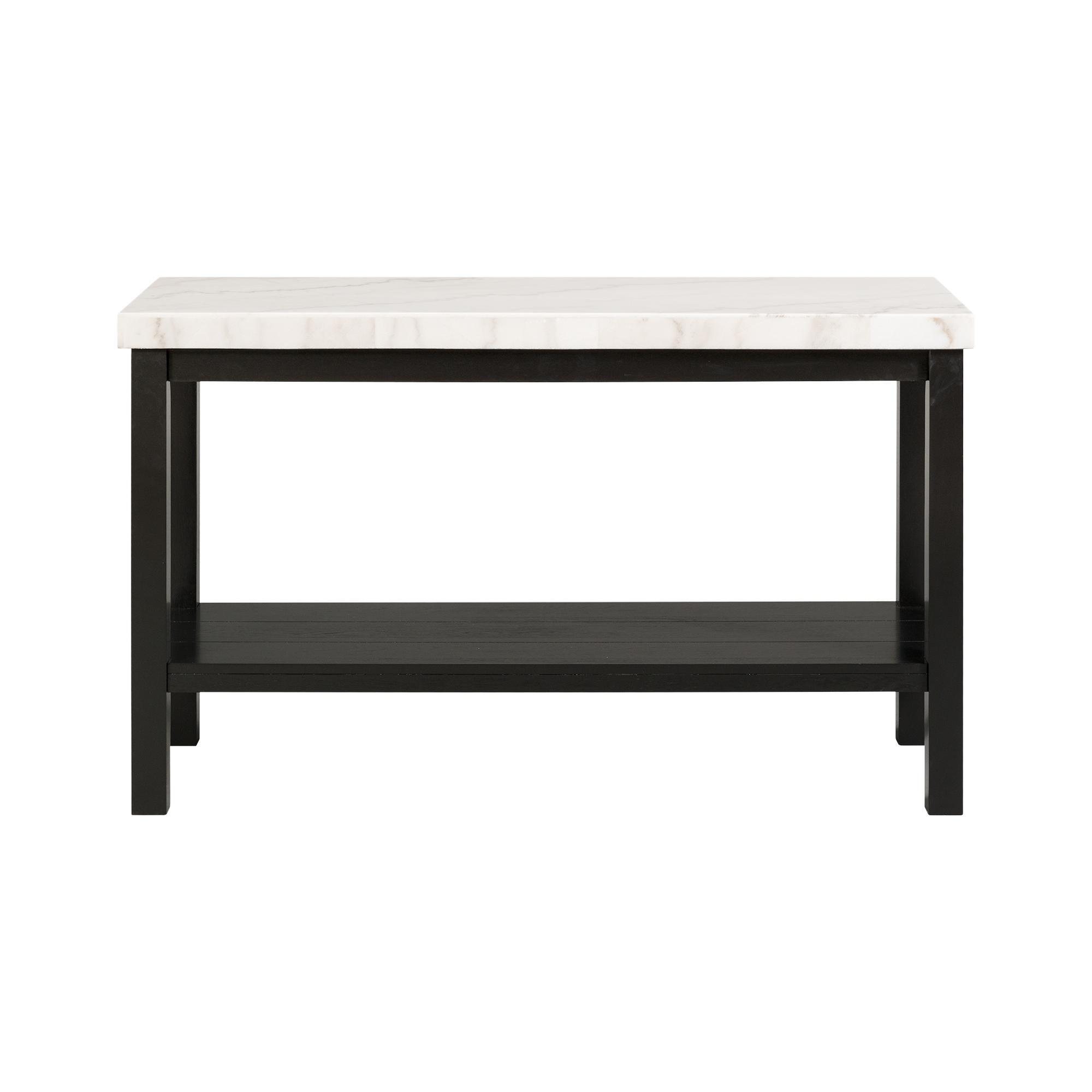Marcello White Marble Rectangle Sofa Table