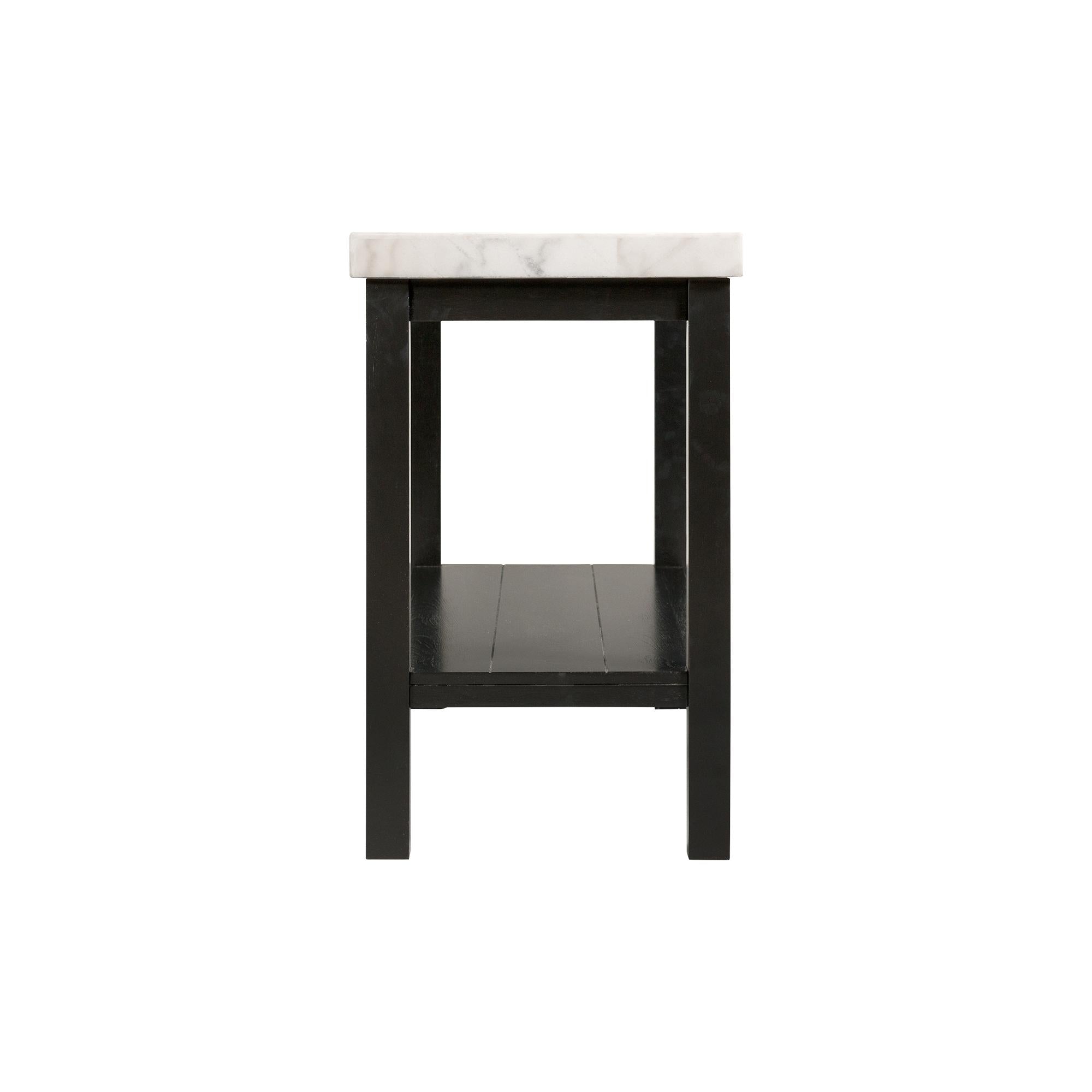 Marcello White Marble Rectangle Sofa Table