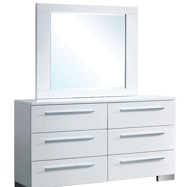glossy white dresser CLEMENTINE Glossy White Dresser