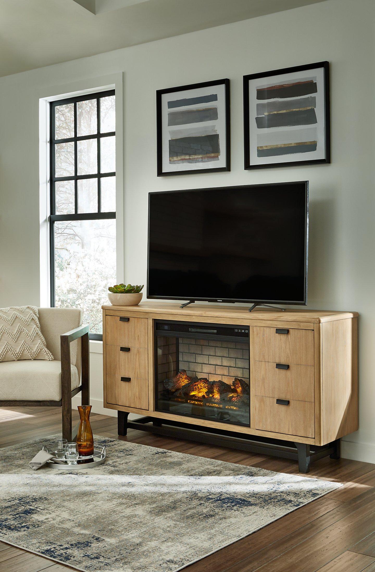 Freslowe TV Stand with Electric Fireplace