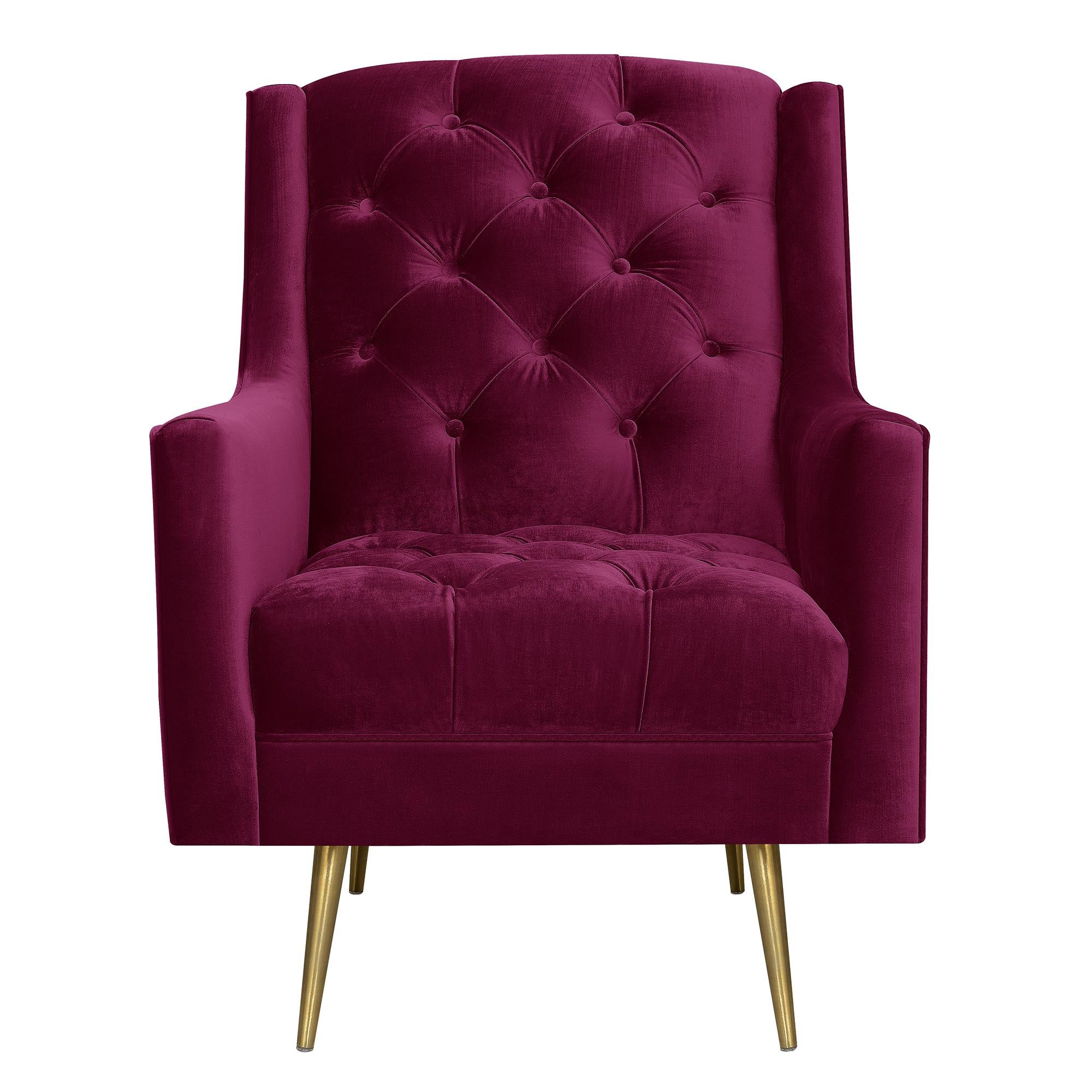 Bryan Accent Chair w/ Gold Legs