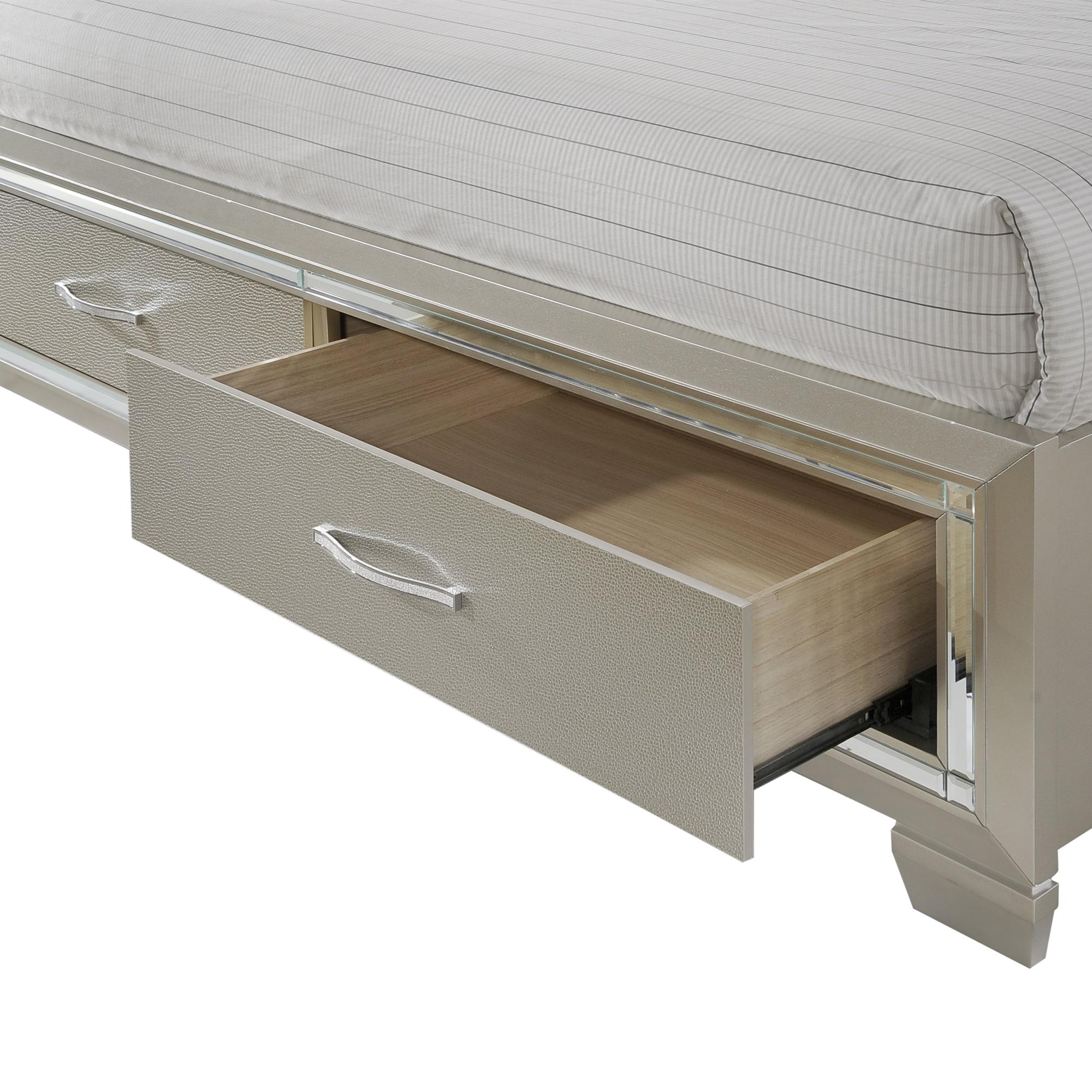 Platinum King Platform Storage Bed