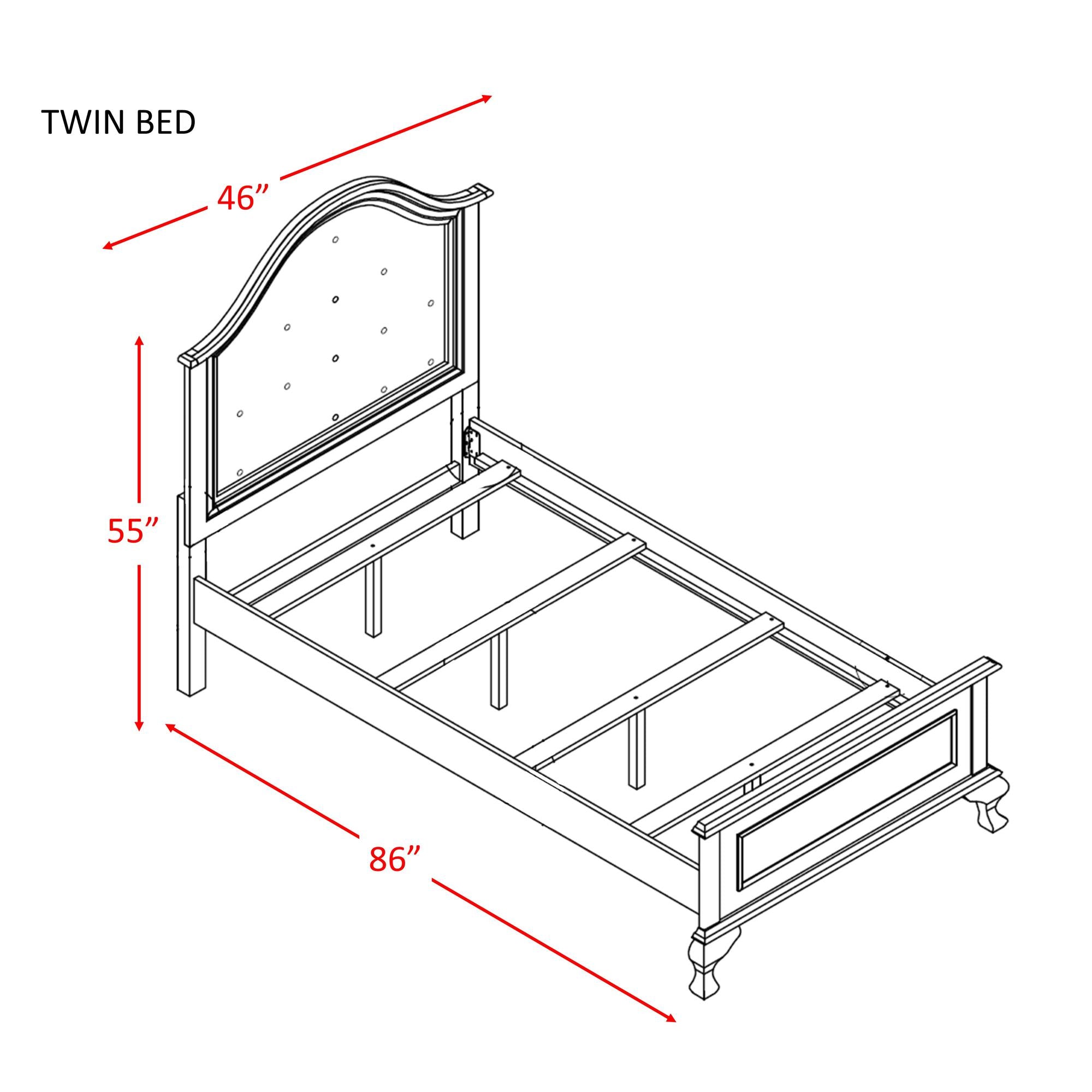 Jesse Twin Panel Bed w/ Trundle