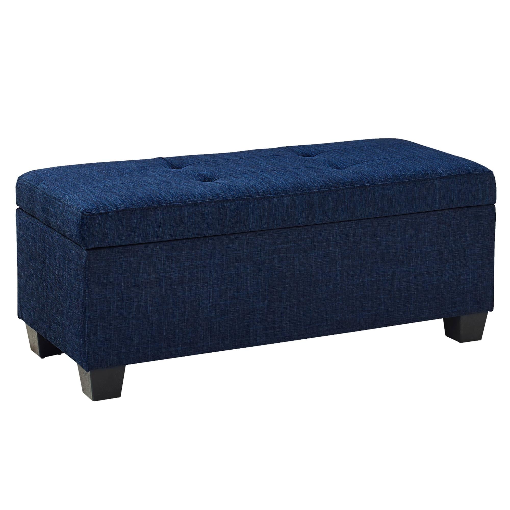 Ethan 3PK Storage Ottoman in Blue