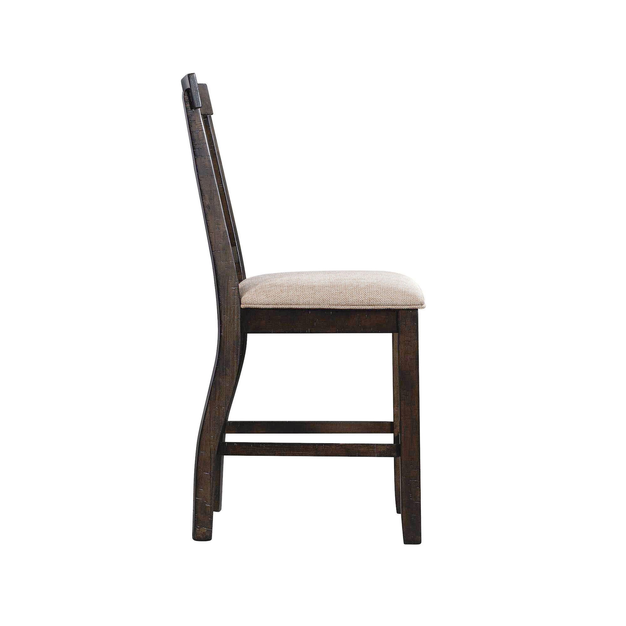 Stone Counter Slat Back Side Chair Set of 2