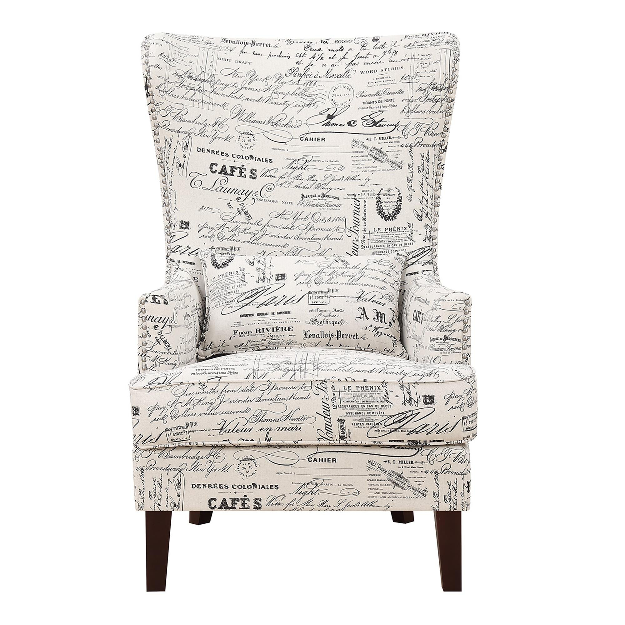 Kori Accent Chair in French Script image