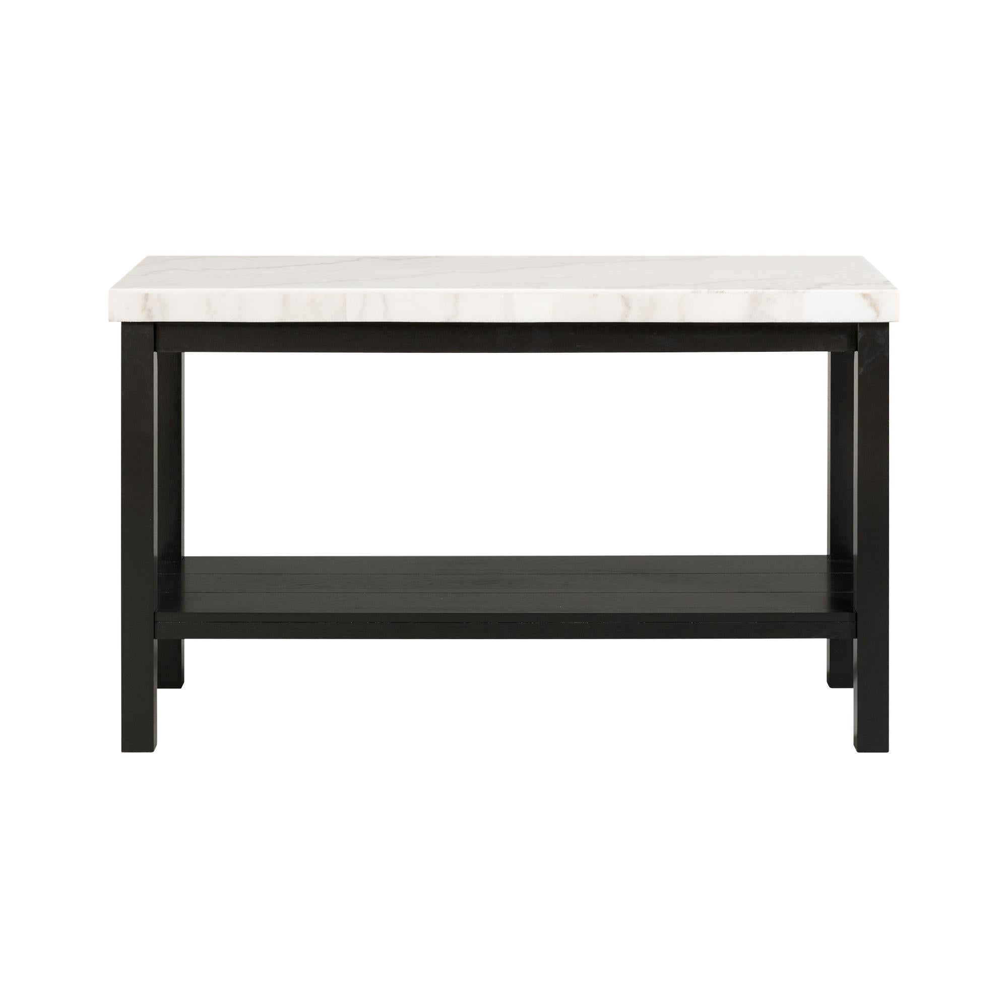 Marcello White Marble Rectangle Sofa Table