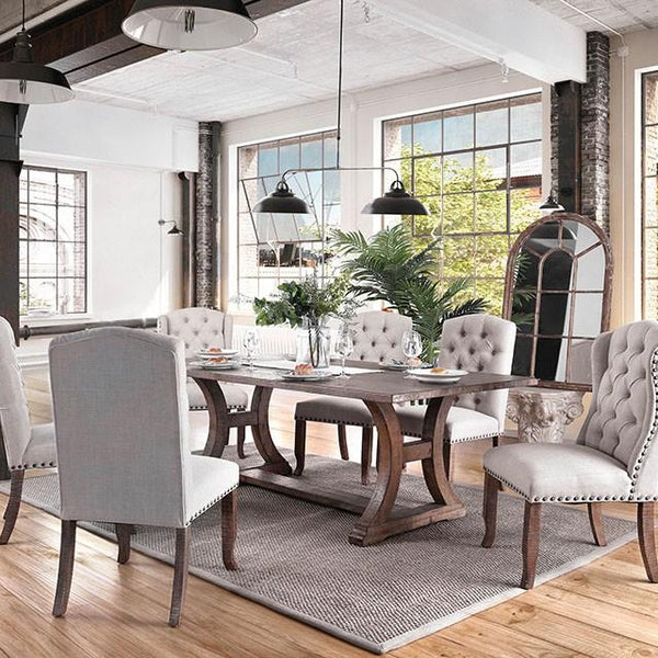 Rustic Dining Room Paloma Pine Solid Wood Dining Table Paloma