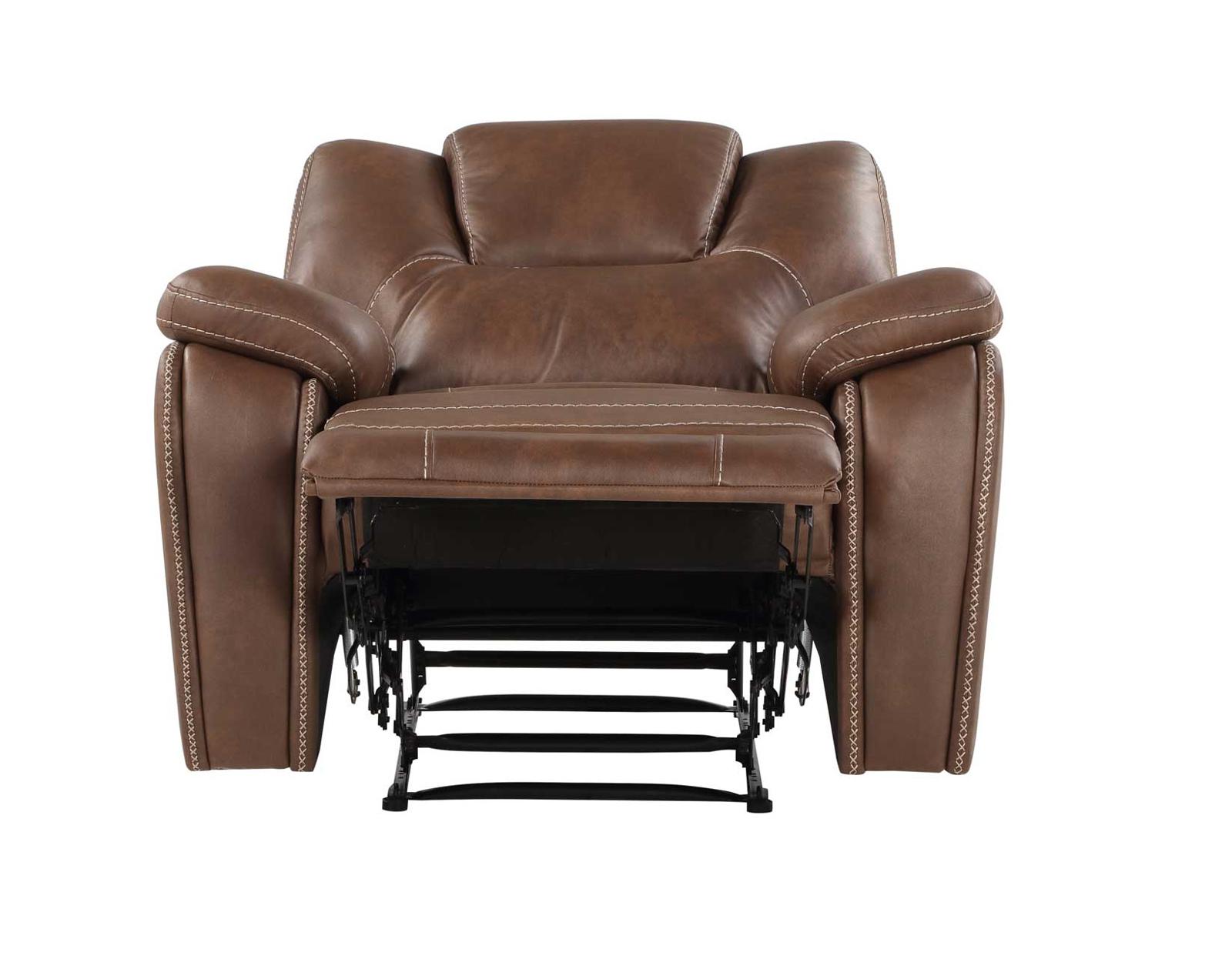 Steve Silver Katrine Manual Recliner in Chestnut Brown