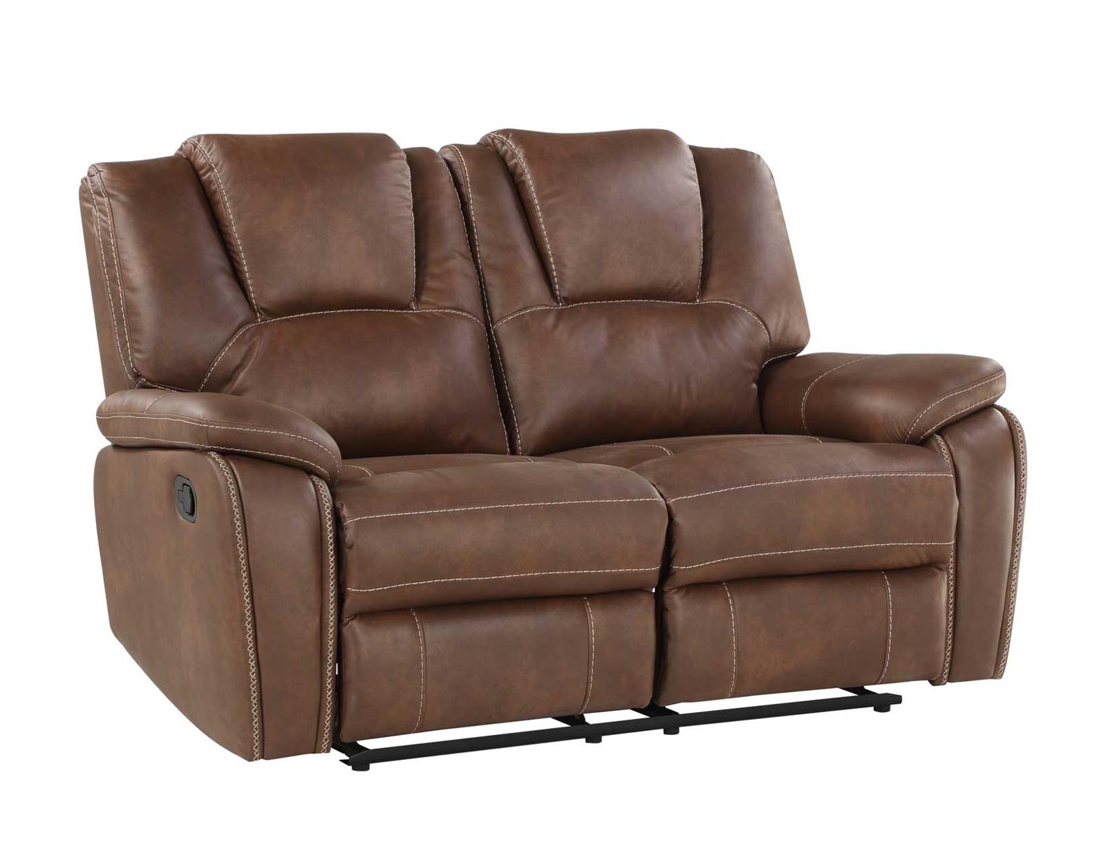 Steve Silver Katrine Manual Reclining Loveseat in Chestnut Brown image