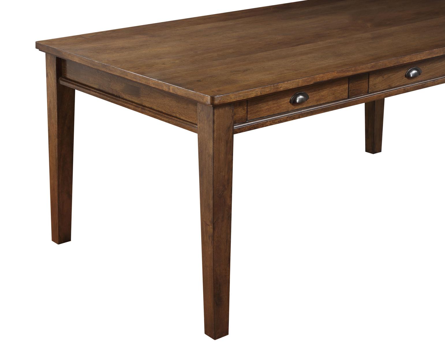 Steve Silver Ora 6 Drawer Dining Table in Hickory