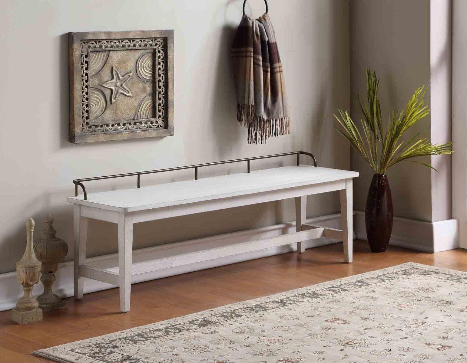 Steve Silver Pendleton Bench in Ivory