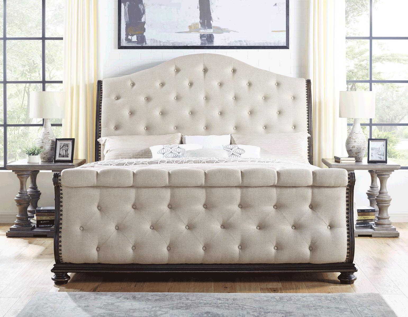 Steve Silver Rhapsody King Sleigh Bed in Molasses