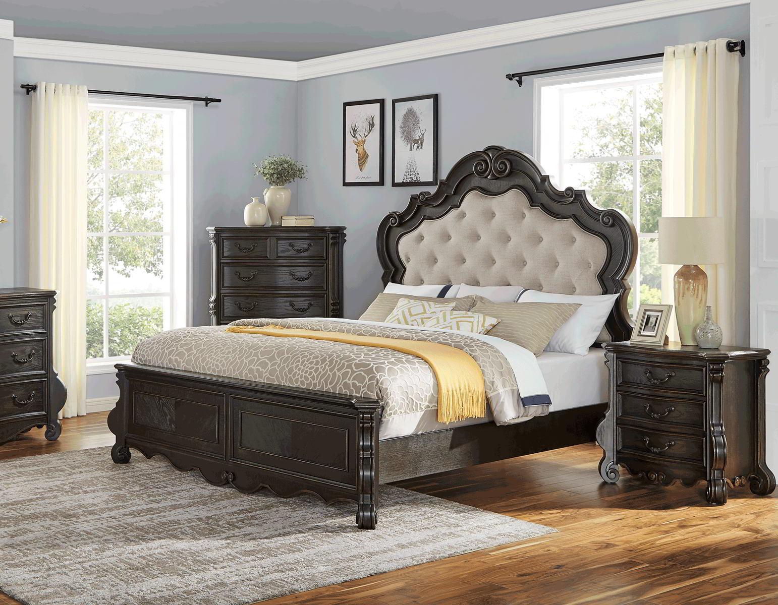 Steve Silver Rhapsody Queen Panel Bed in Molasses