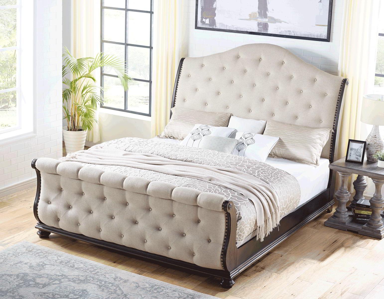 Steve Silver Rhapsody Queen Sleigh Bed in Molasses