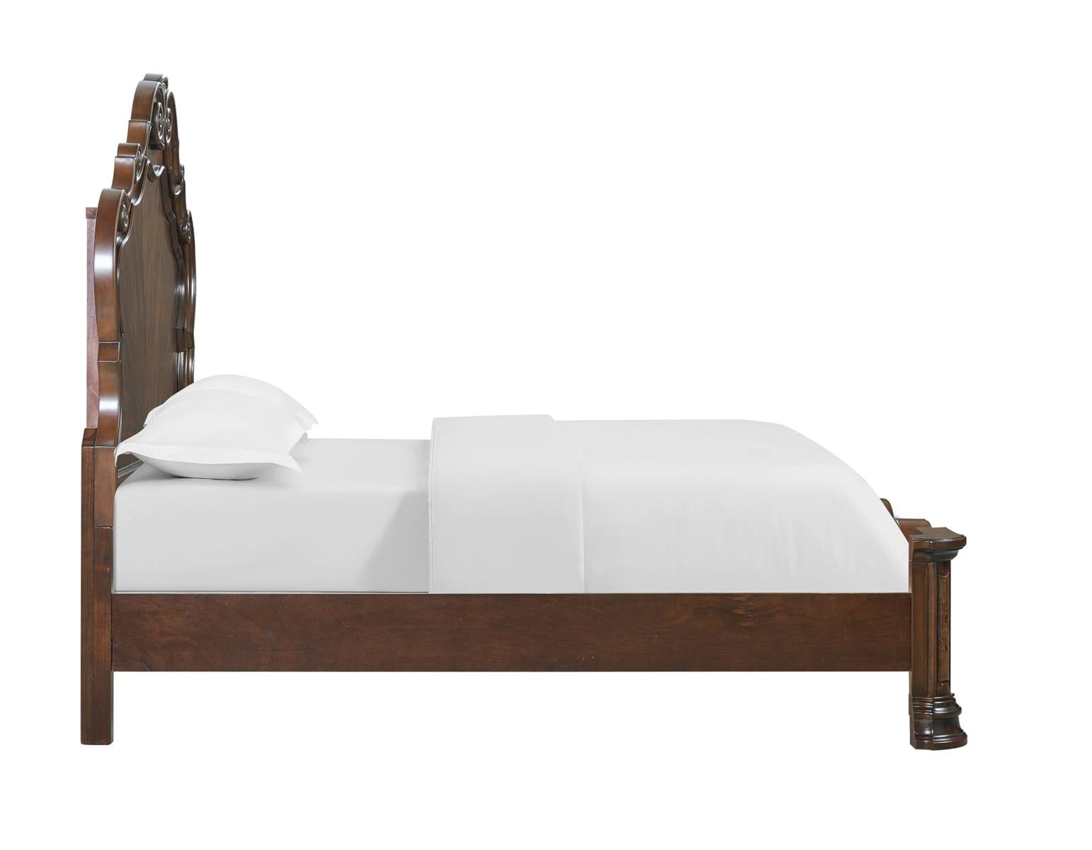 Steve Silver Royale Queen Panel Bed in Brown Cherry