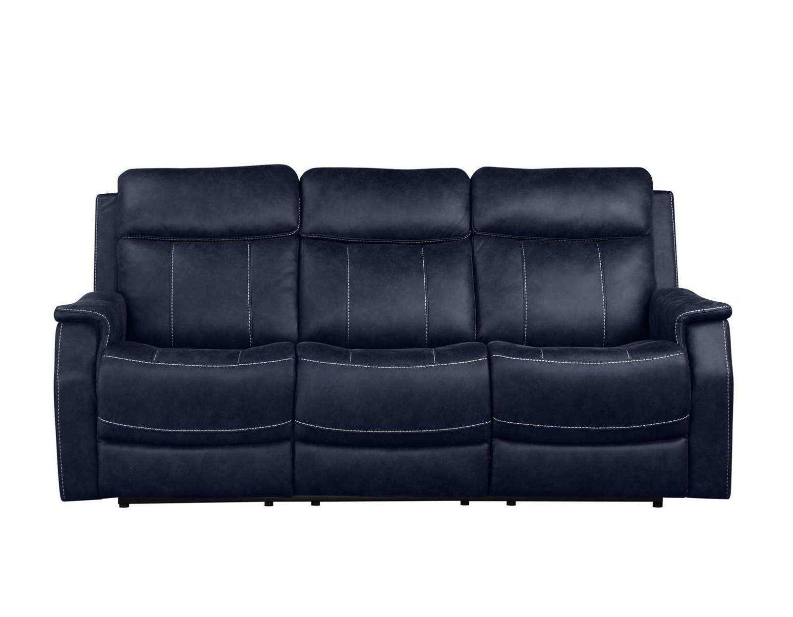 Steve Silver Valencia Dual Power Reclining Sofa in Ocean Blue