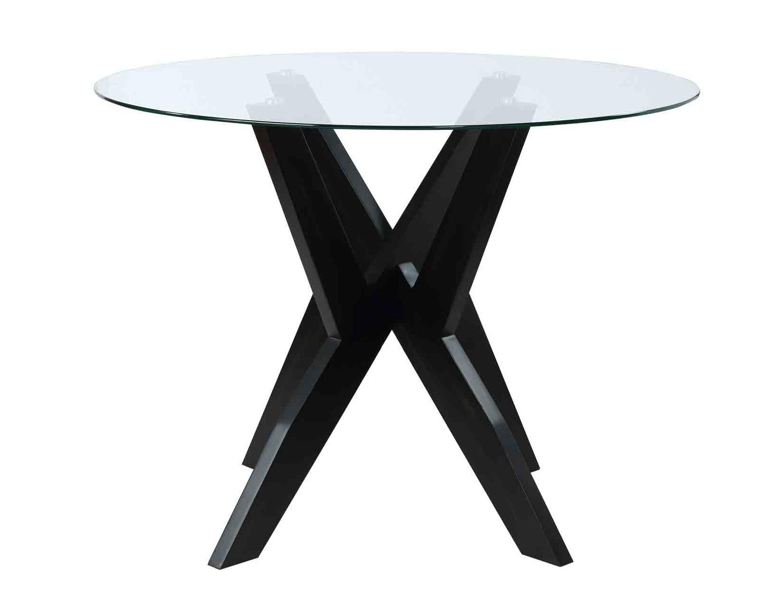 Steve Silver Amalie Round Dining Table in Black