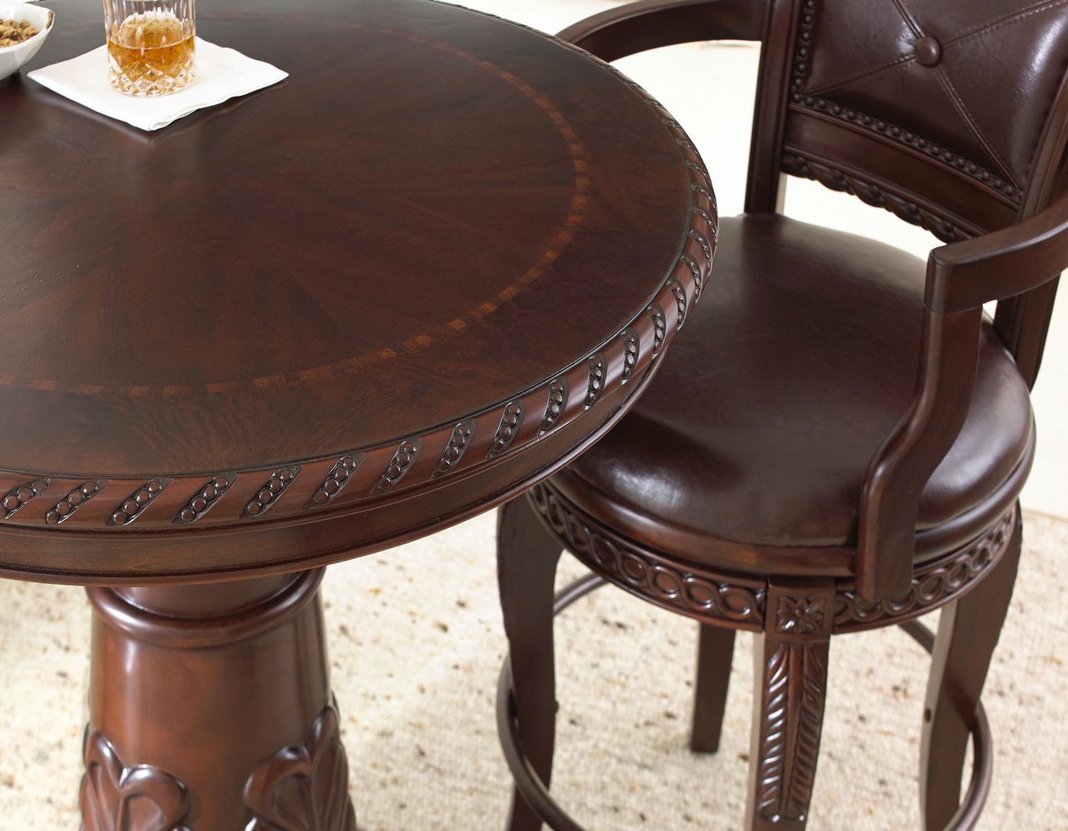 Steve Silver Antoinette Pub Table in Brown Cherry image