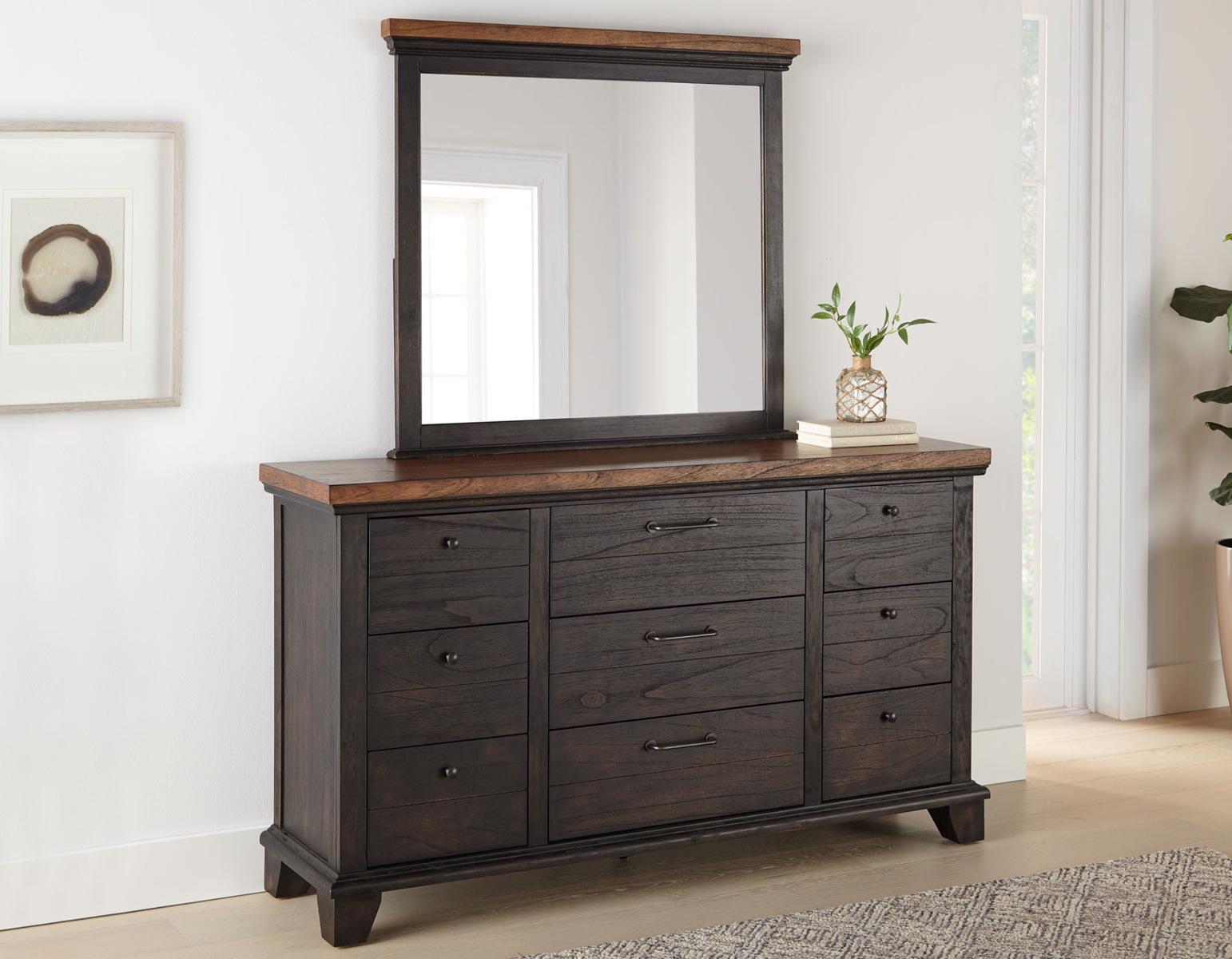 Steve Silver Bear Creek Brown 9 Drawer Dresser in Chocolate