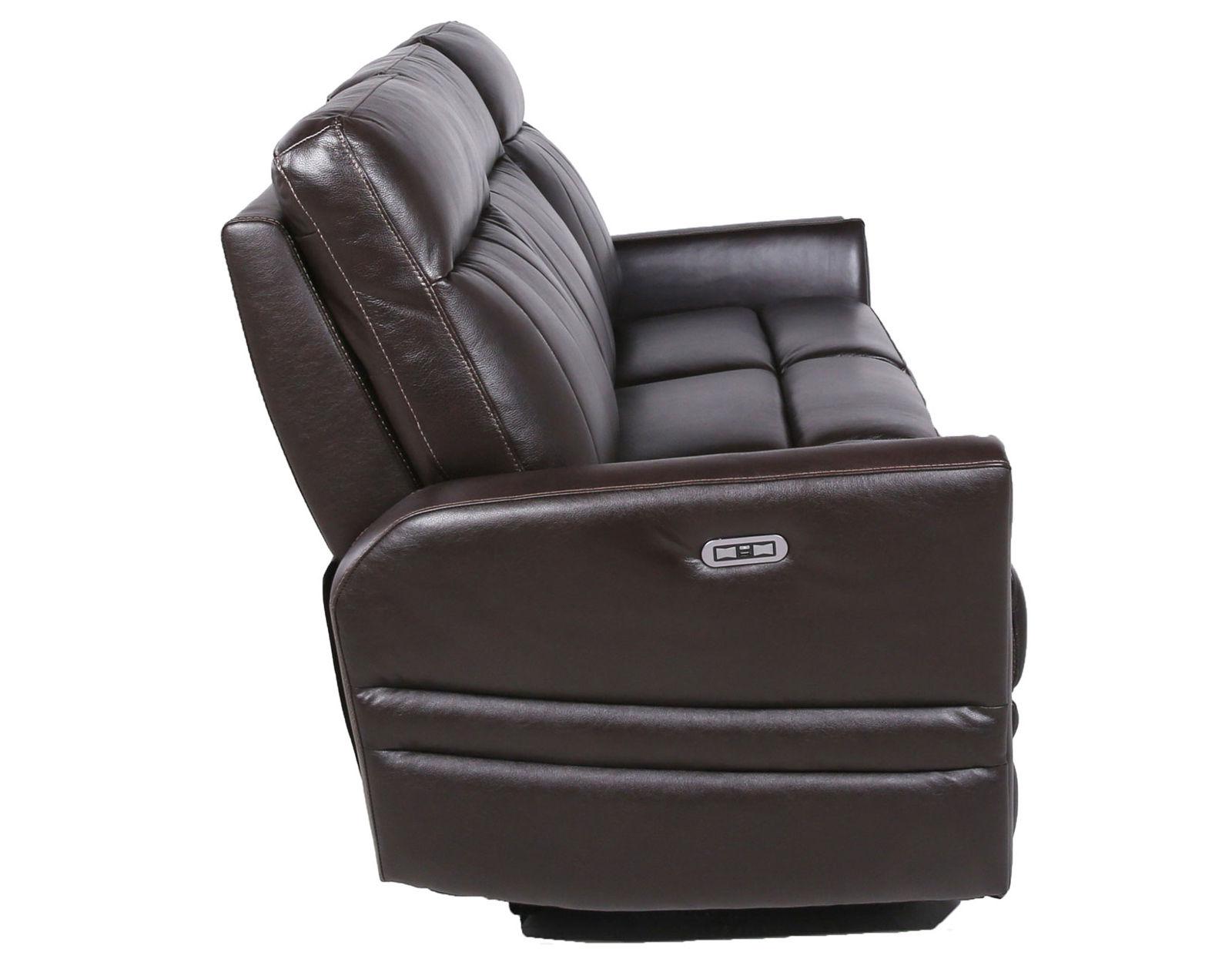 Steve Silver Coachella Leather Dual Power Reclining Sofa in Brown