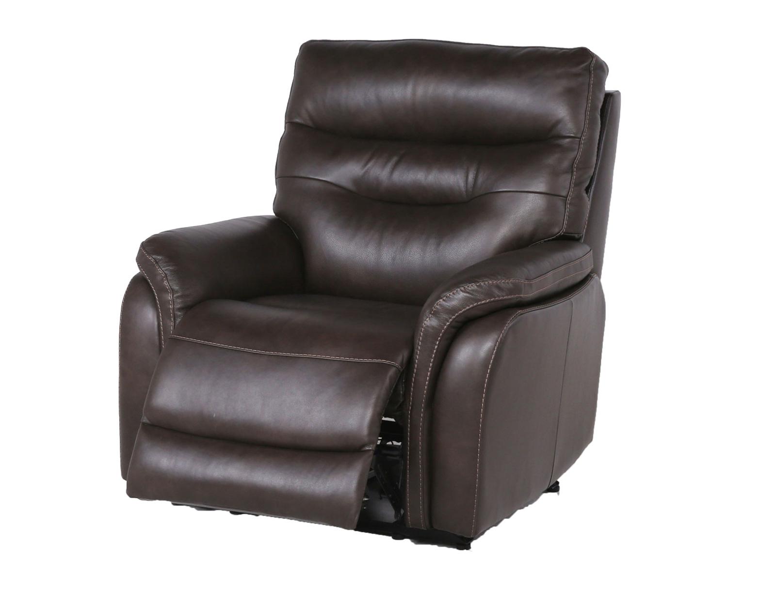 Steve Silver Fortuna Leather Dual Power Recliner in Coffee