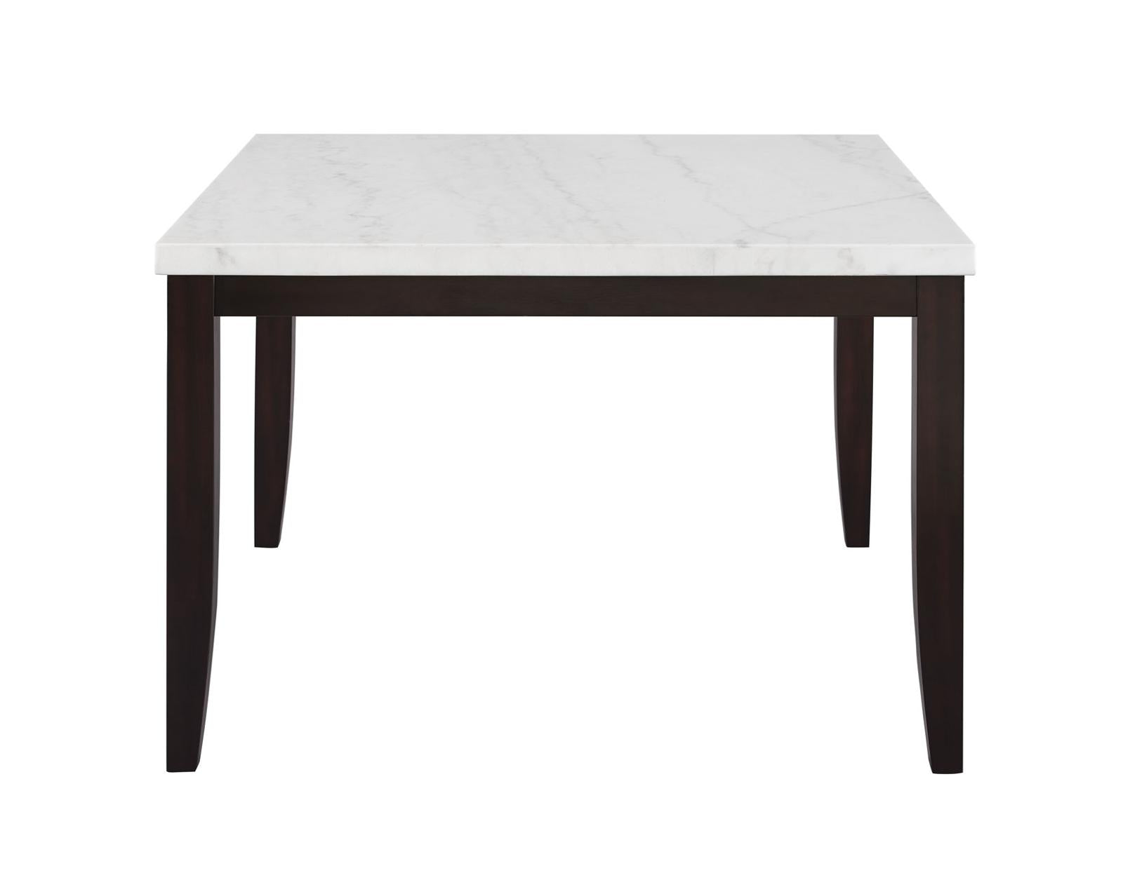 Steve Silver Francis Square Marble Top Counter Table in Cordovan Dark Cherry