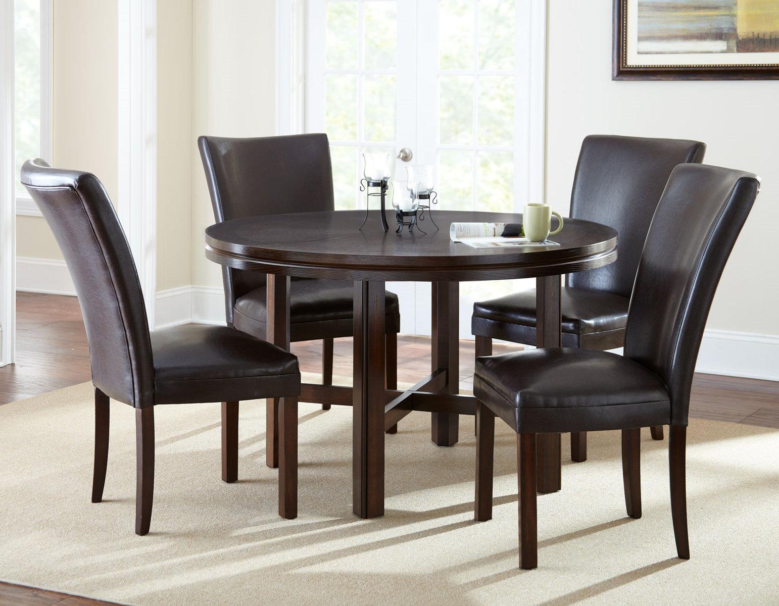 Steve Silver Hartford Round Dining Table in Espresso