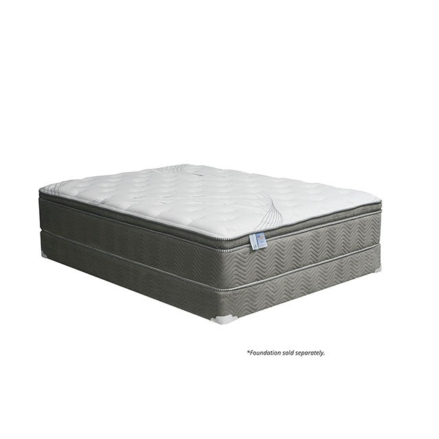 STORMIN White/Gray 13" Euro Pillow Top Mattress, Full